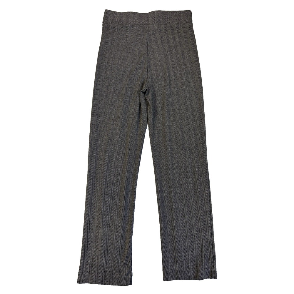 Loft Women's Sm Black White Herringbone High Rise Straight Ankle Pants Career